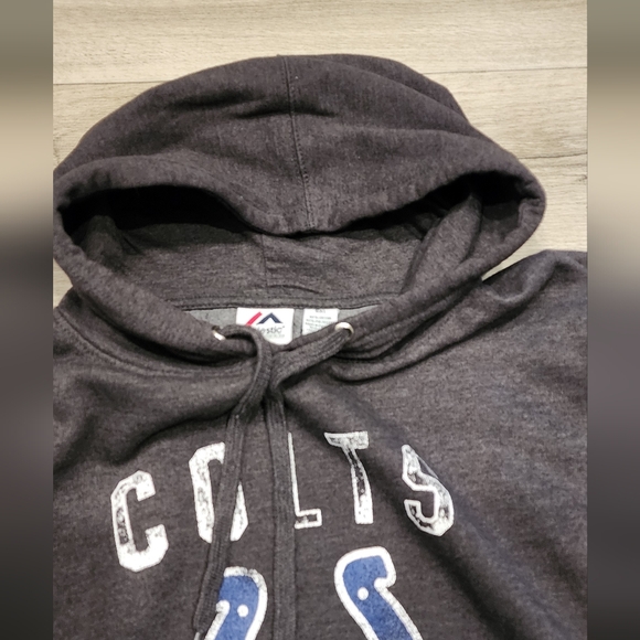 Indianapolis Colts Overdized Hoodie In Dark Gray - Like New - Picture 3 of 9